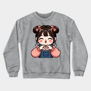 Cute Little Girl Crewneck Sweatshirt